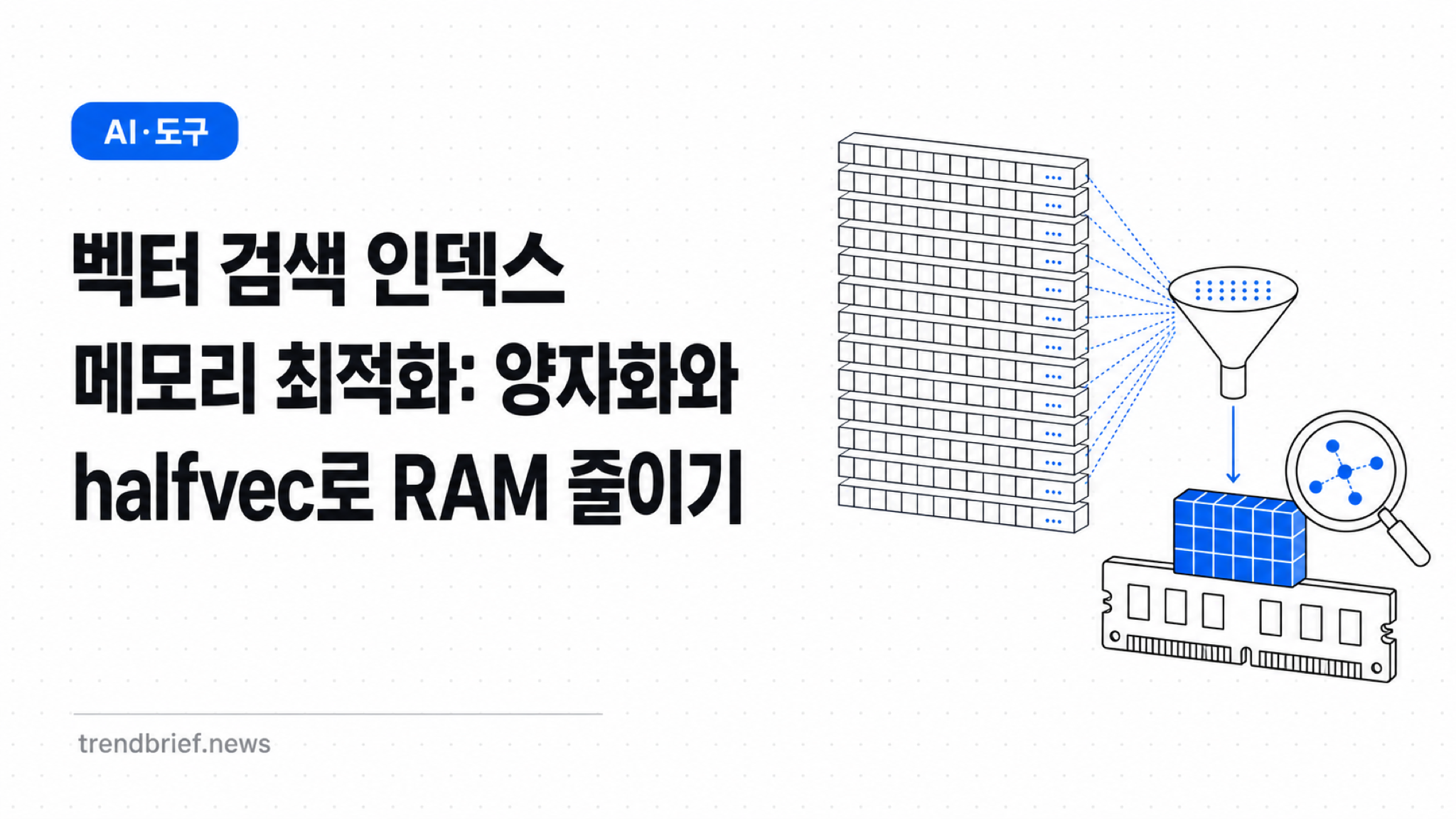 벡터 검색 인덱스 메모리 최적화: 양자화와 halfvec로 RAM 줄이기