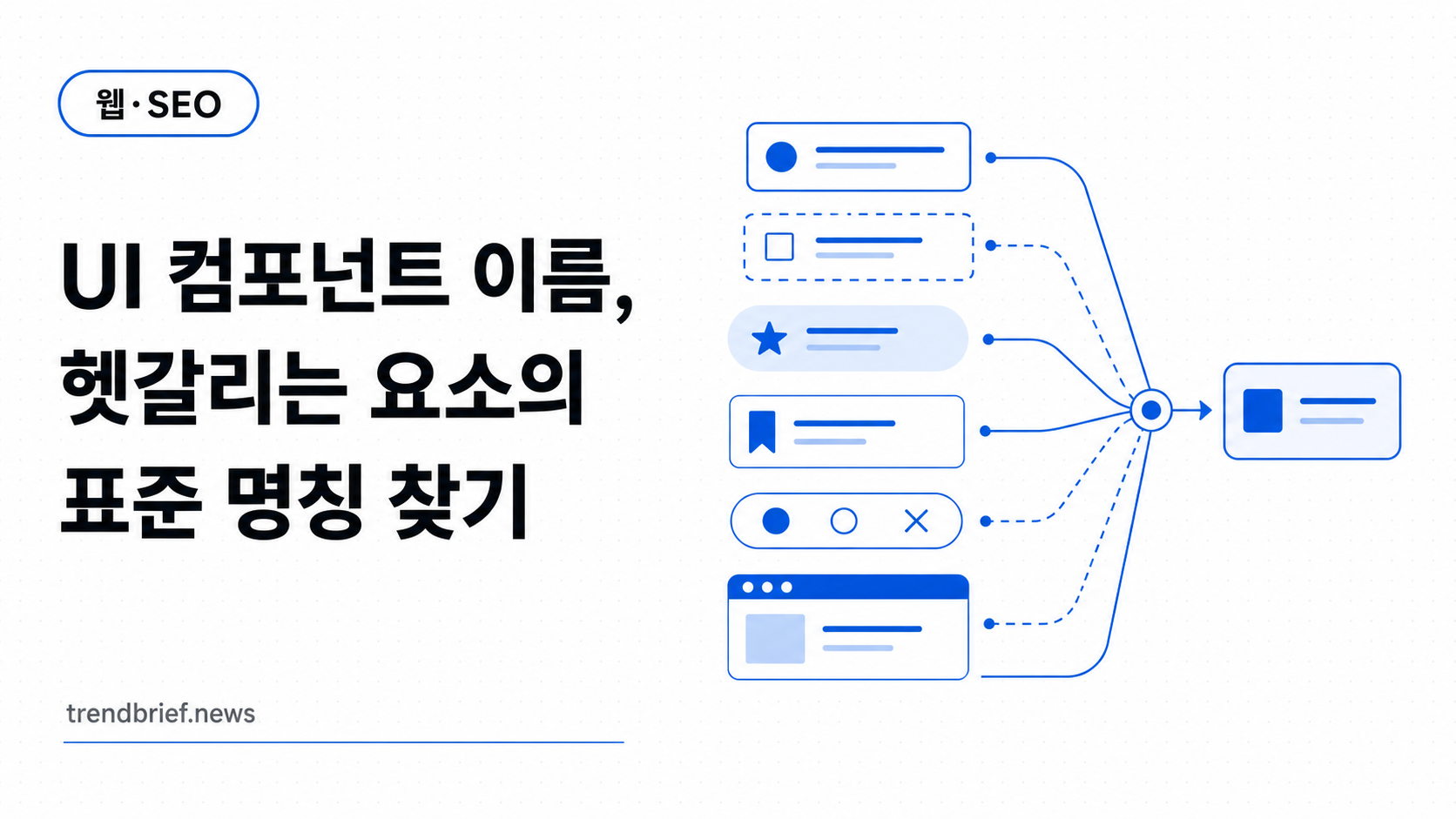 UI 컴포넌트 이름, 헷갈리는 요소의 표준 명칭 찾기